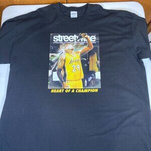 Streetwise Kobe Bryant Heart of a Champion Men's T-Shirt 4XL Black 100% Cotton